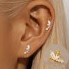 1 Stück Koreanischer Edelstahl Tragus Piercing Helix Stecker Ohrringe für Damen Schmetterling Herz Trendiges Ohr Piercing Körperschmuck