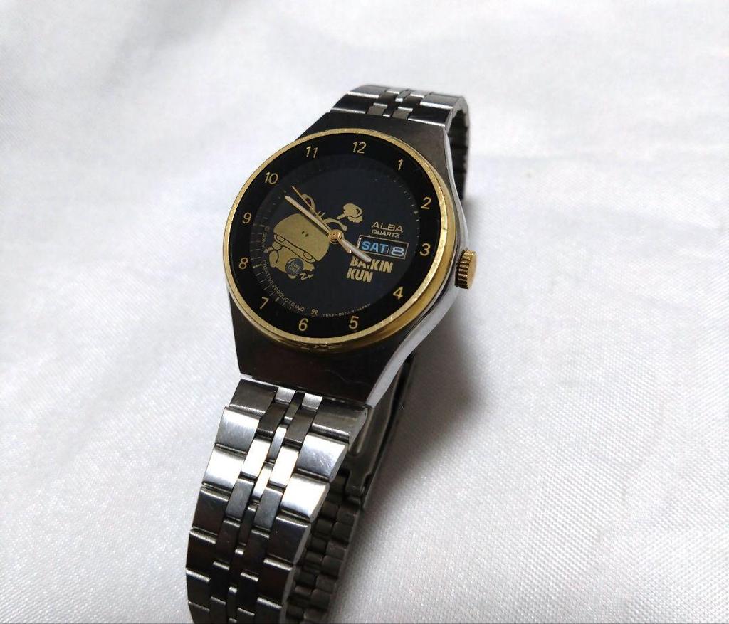 [USED] Phantom SEIKO Alba Day Date BAIKINKUN Sanrio Watch with Battery Replaced