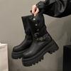 [Fanfna] Short Martin Boots 2025 Autumn New Versatile Retro Skinny Explosive Thick-bottomed British Boots