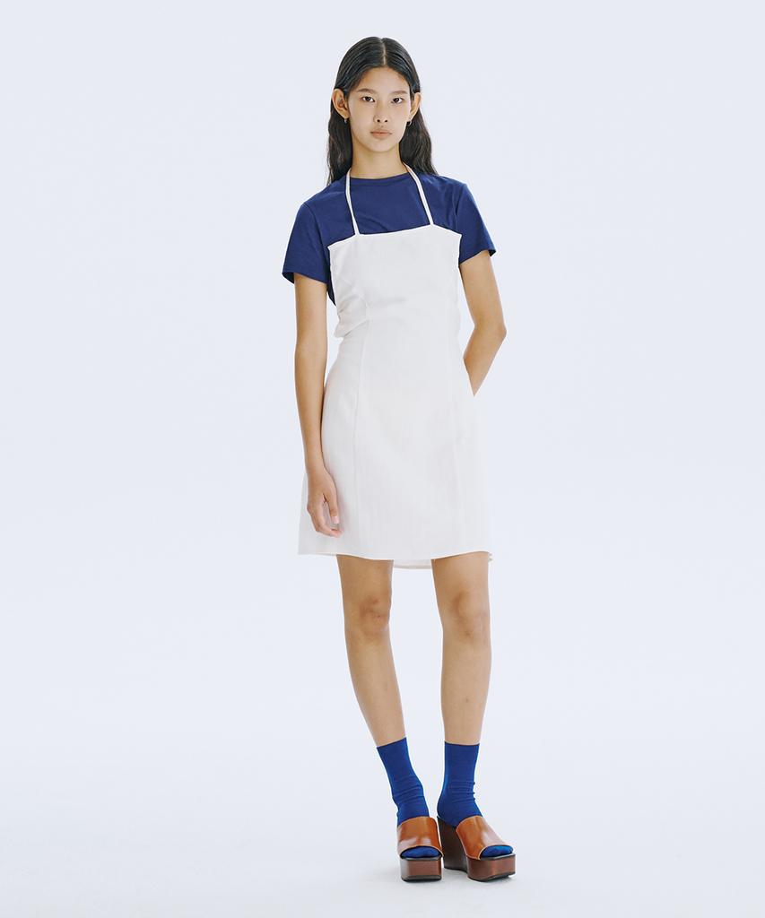 Bundercammer Strap Mini Dress_White