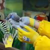 Breathable Kids Garden Gloves Latex Coated Children Protective Gloves Garden Work Gloves  For Kids