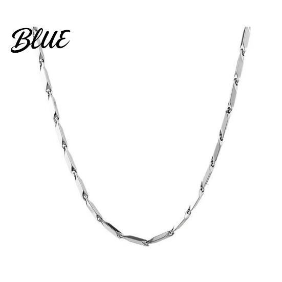 Stylish No Pendant Necklace Men's Chain with Mobius Ring Thin