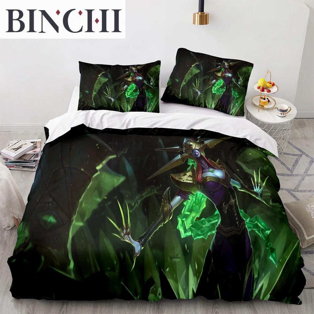 3D Print League Of Heroes Bedding Collection Single Twin Full Queen King Size Game Anime Bed Collection Aldult Boys Bedroom Duvet Cover Collections
