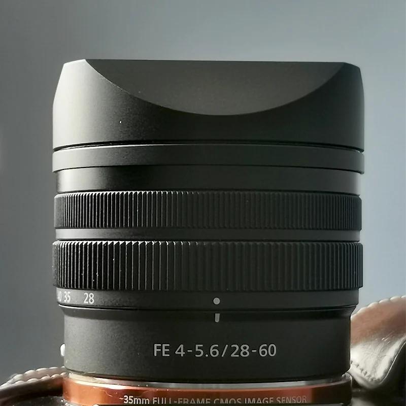 Design per obiettivo Sony FE 28-60mm F/4-5.6 SEL2860 Paraluce Metallico Quadrato Fornito con Tappo Metallico