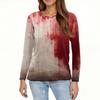 Haut Pull-over Décontracté Mode Femme Imprimé Halloween Col Rond Manches Longues