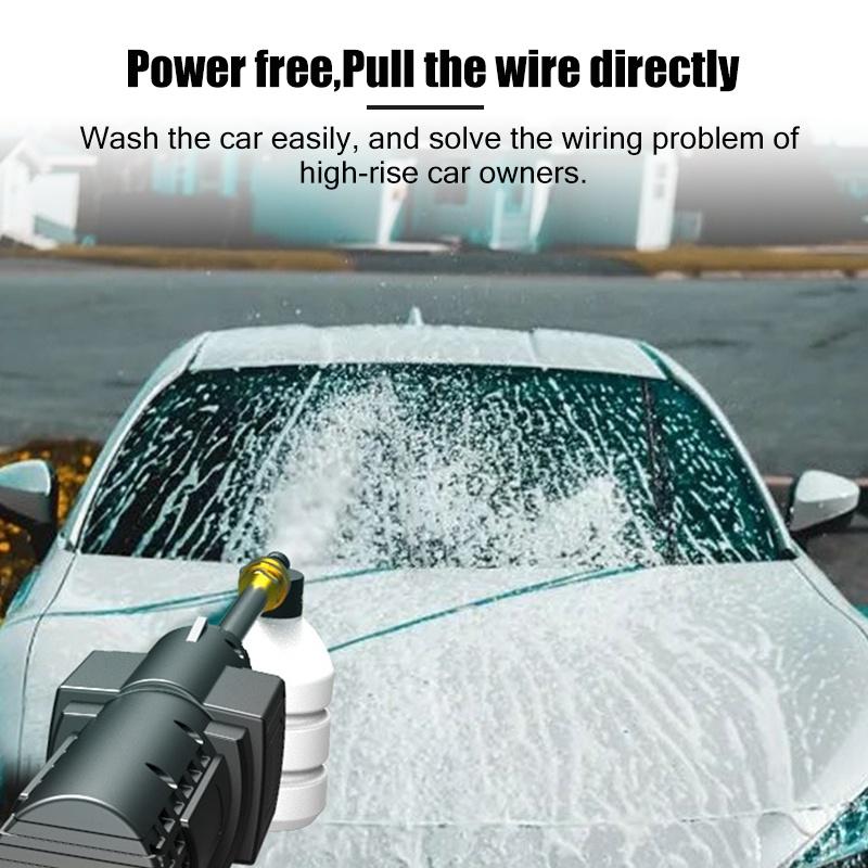 2000W Cordless Portable Car Washer Spray Water Gun   Car Wash Cleaner Machine Pressure Water Nozzle Cleaning Machine Kit with 2 Battery