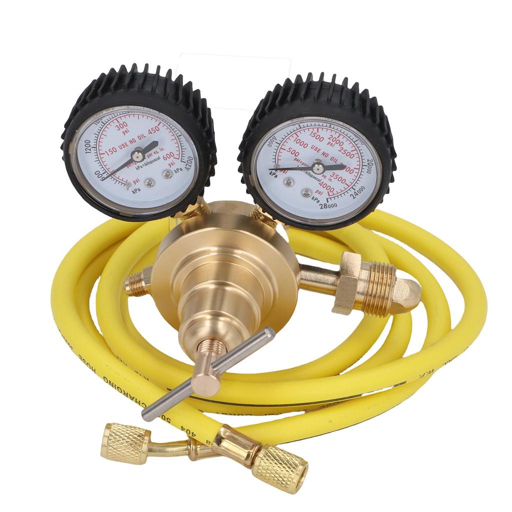 Nitrogen Regulator CGA580 Inlet 0600 PSI Output 14 Inch Male Connection Brass Nitrogen Gas