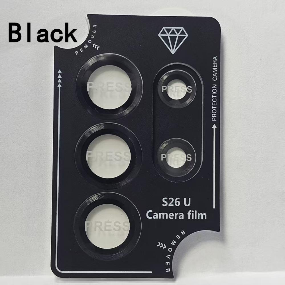 Protector de cristal templado con anillo metálico para lente de cámara para Samsung Galaxy S26 Ultra Edge S25 S24 S23 Plus. Tapa protectora antiarañazos.