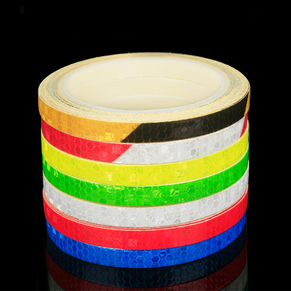 8M In Length Bicycle Reflective Sticker Tape Noctilucent Waterproof Fluorescent Bike Decoration