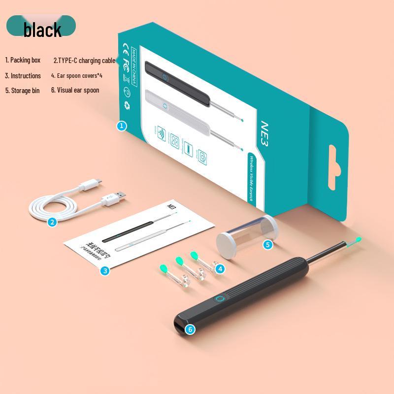 Children s NE3 PRO Wireless Earwax Removal Tool - HD Visual Ear Pick and Endoscope.