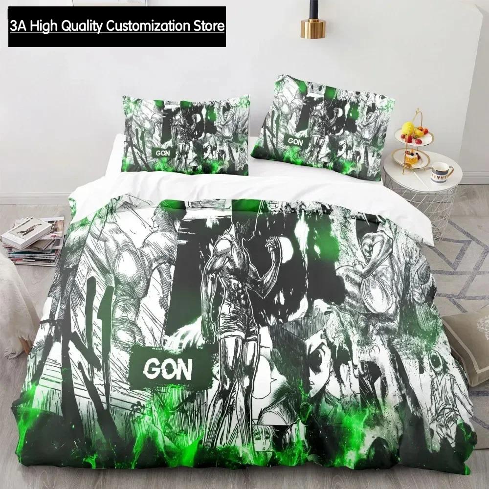 

Hunter X Hunter 3D Bedding Set Japanese Anime Twin Queen King Quilt Cover Pillowcases Polyester For Boys Duvet Cover Sets EU Single(135*200cm)3pcs