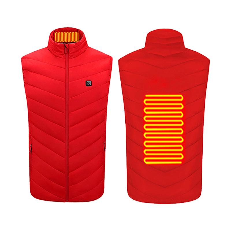 Men's Smart USB Heated Vest - Multi-Zone, Safe Electric Heating, Stand-Up Collar, Constant Temperature