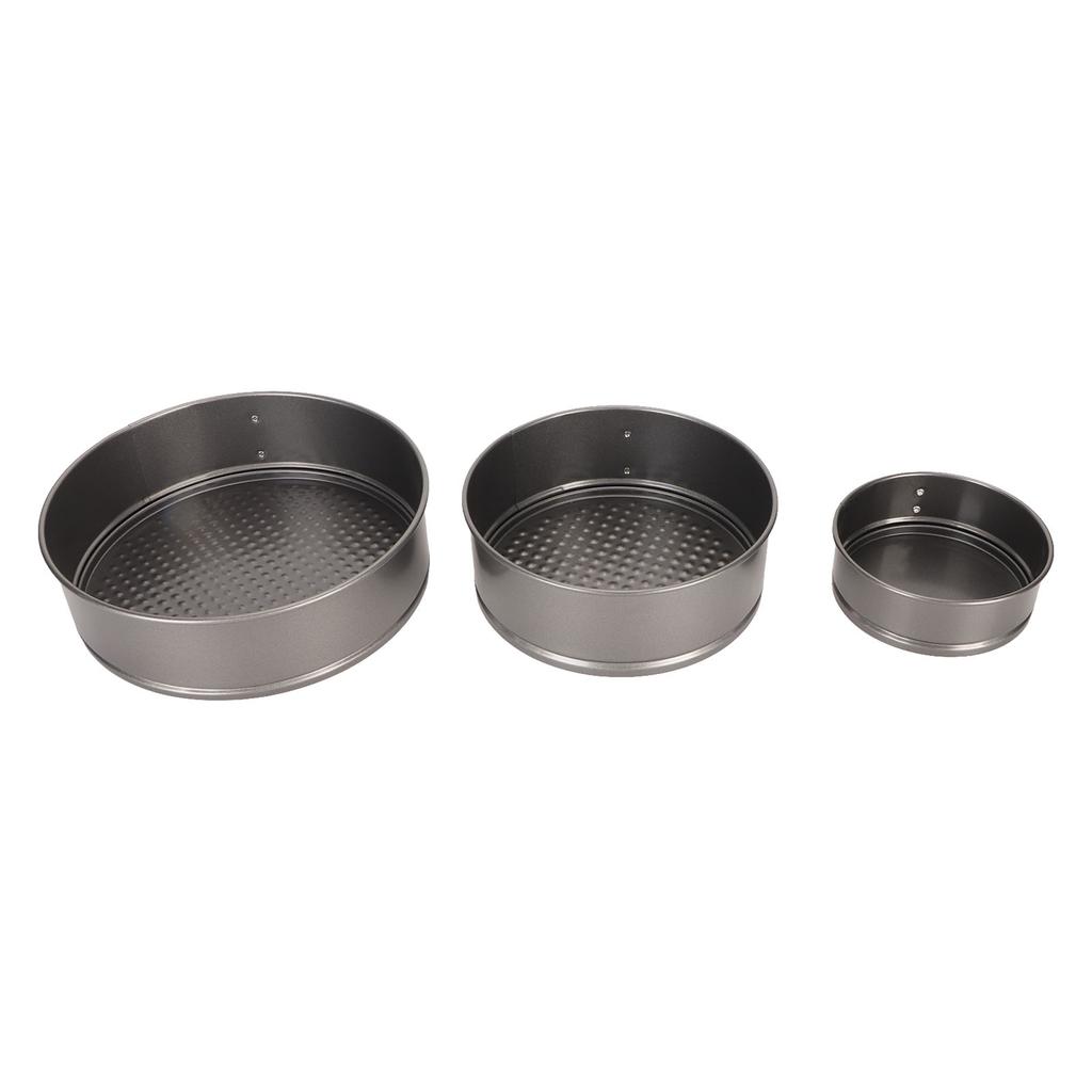 3Pcs Baking Pans Anti Stick Carbon Steel Uniform Heating Acid Resistant Bakeware Set for Oven Cake Bread Muffin Cupcake