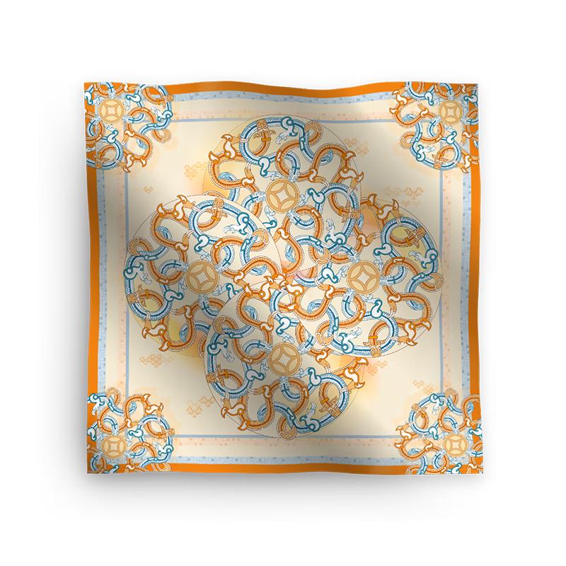 Wanshili Double-Sided Printed Large Square Scarf