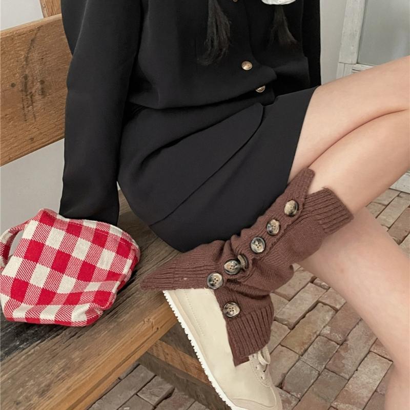 Women Knitted Winter Stocking Leg Warmers Long Socks Boot Cuffs Toppers Legging Pads Knee Brace Pads Knee Warmers Sleeve