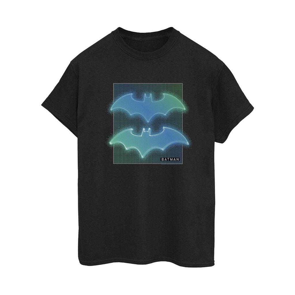 DC Comics Womens/Ladies Batman Grid Gradient Cotton Boyfriend T-Shirt