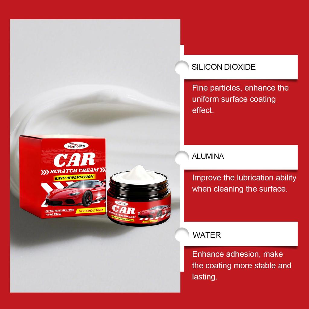 Homonth Car Scratch Repair Polish Nano Coating Scuff Scratch Remover Paint Restorer for Car Body with Sponge 1 Set