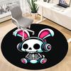 1pc Bunny Beats Office Round Area Rug, Under Office Chairs Bedroom Living Room Home Decor, Room Deco, Available in Various Sizes