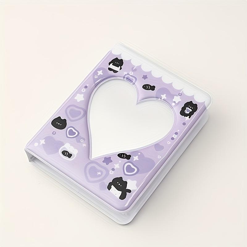 1pc Three-Inch Love Album Photo Storage Book with Heart Design - Transparent Inner Pages, Perfect for Commemorating Precious Moments, Memory Book
