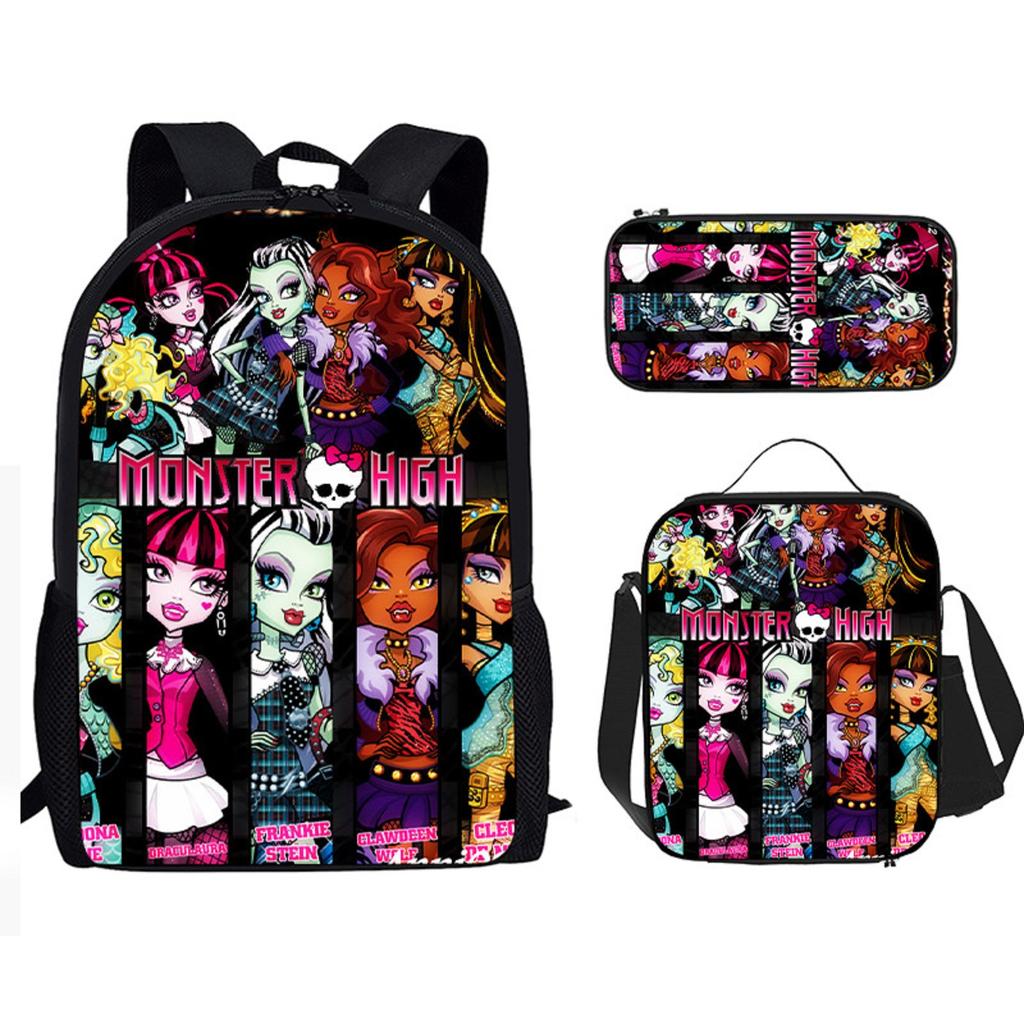 Elementary School Cartoon Backpack And Peripheral Backpack Three Piece Set
