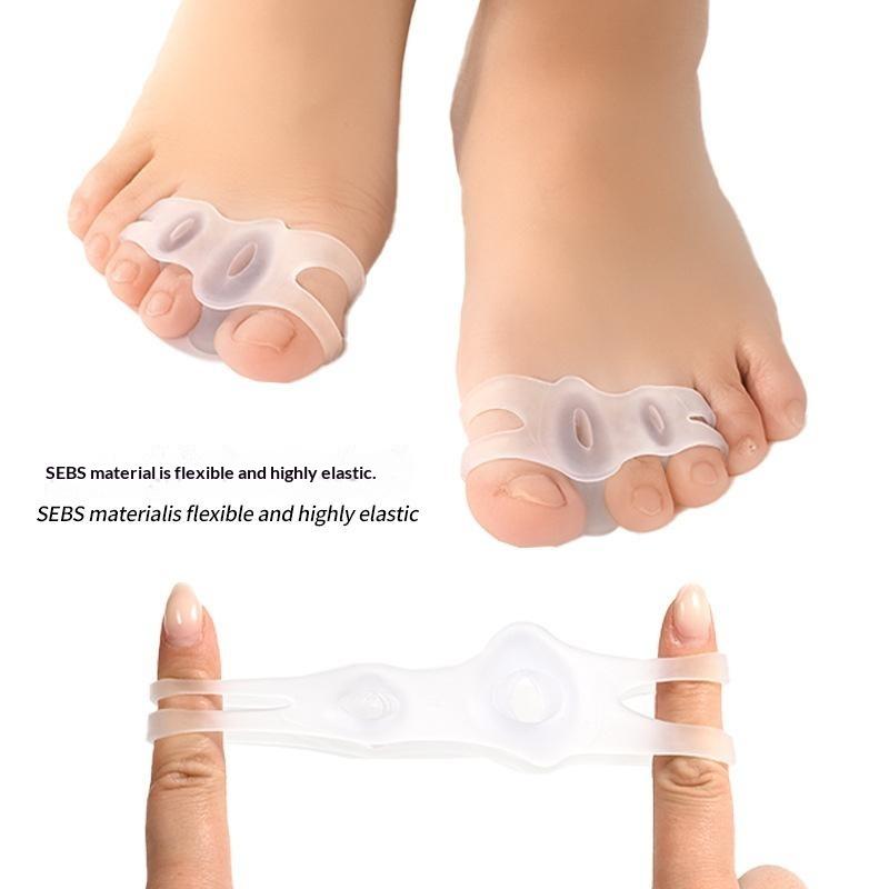 1Pair Silicone Three Hole Toe Separator Fingers Feet Toe Spreader Hallux Valgus Bunion Corrector Toe Straightener Corrector