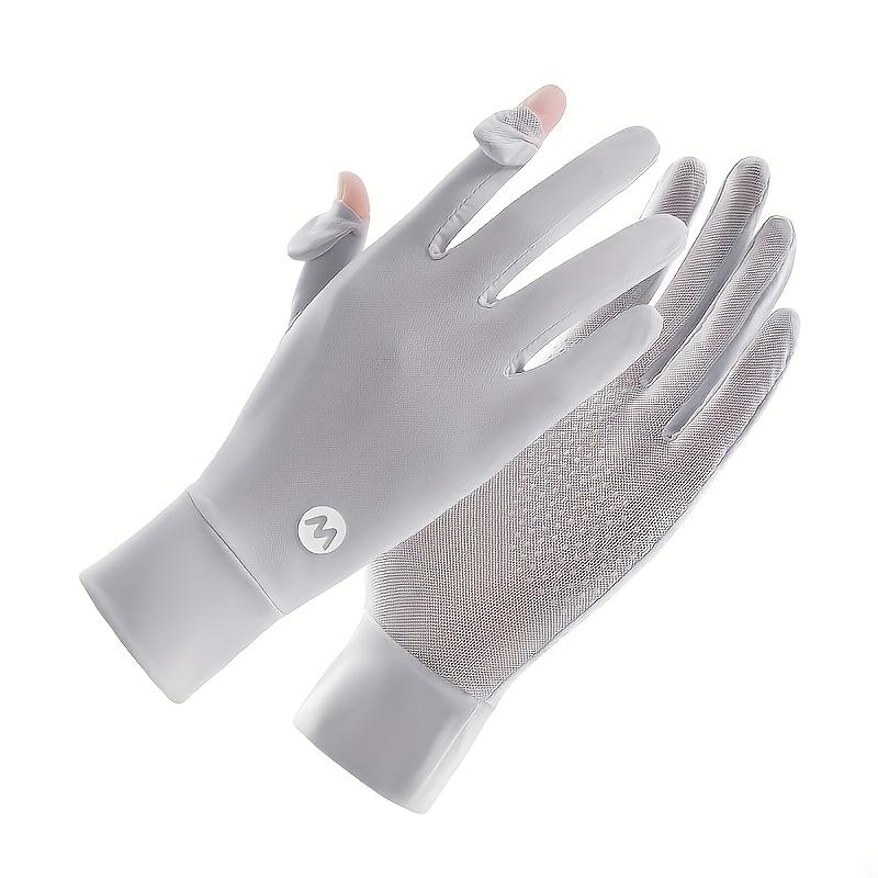 Summer Cycling Gloves Breathable Sun Protection Ice Silk Riding Gloves Non-Slip Flip Top Touchscreen Driving Fishing Gloves