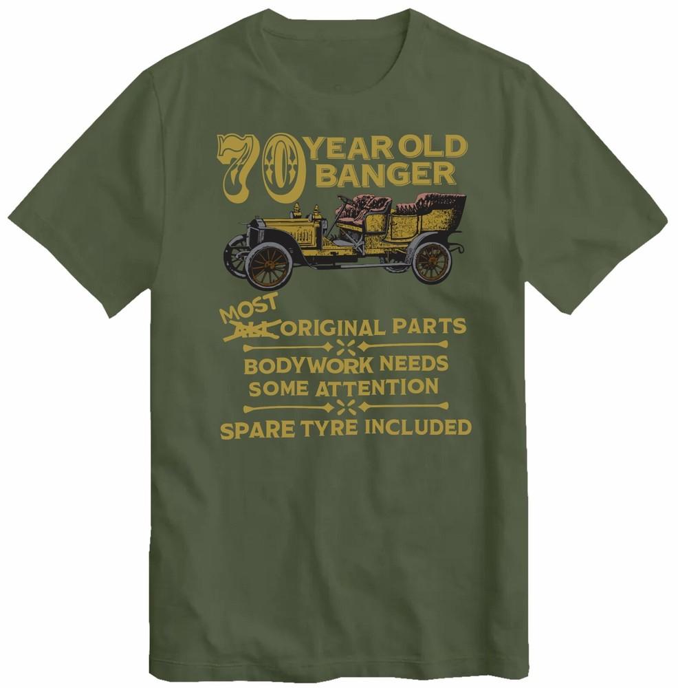 70th Birthday Tshirt Gift Old Banger 70 Years Old Born Vintage Car 1954 Top New