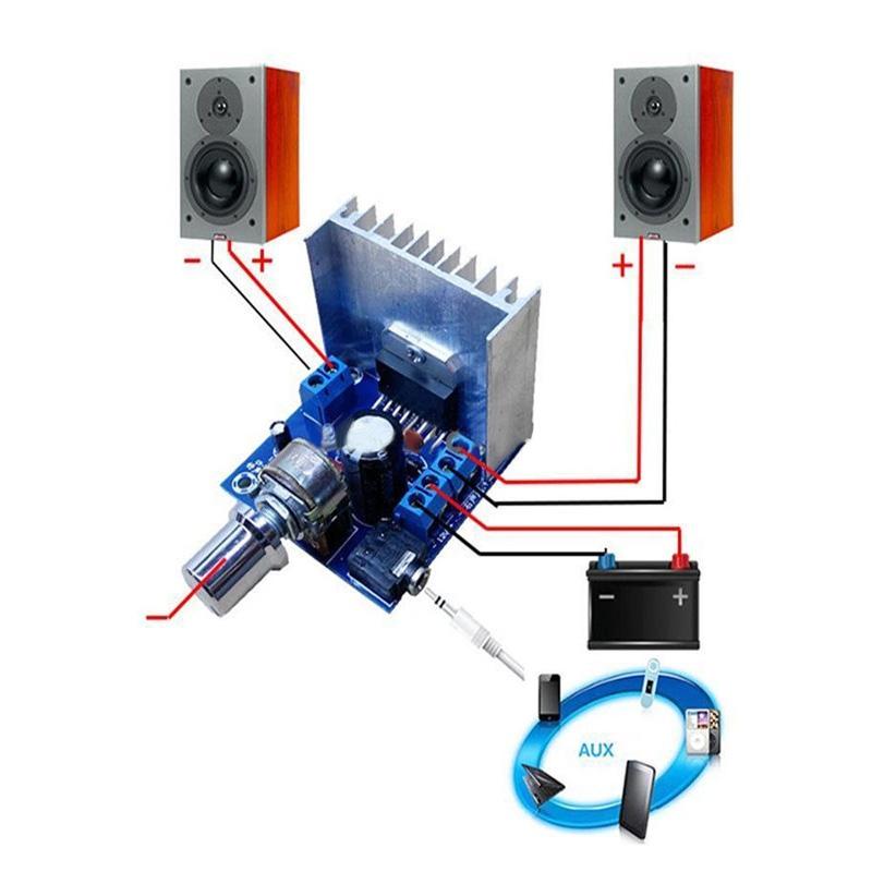 Genießen Sie hochwertigen Stereo-Sound mit dem AC/DC 12V TDA7297 Zweikanal-Modul