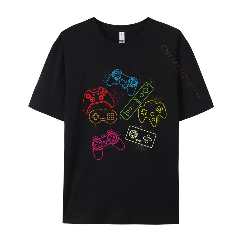 Gaming Controllers Video Games Gamers TShirts Hip Hop Leisure Tees Hip Hop Cotton Unisexs Top TShirts