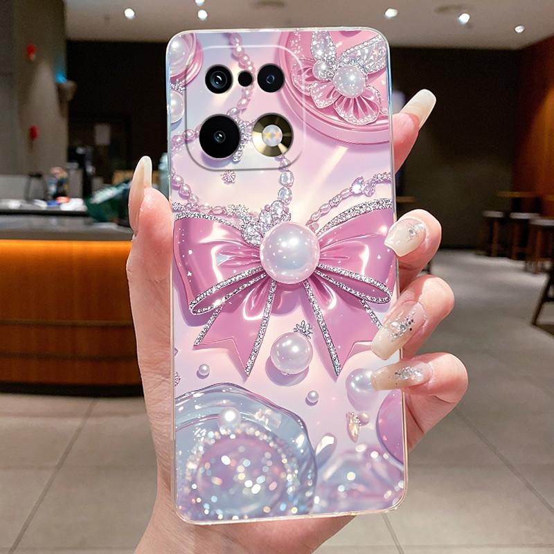 Phone Case For Realme 16 Pro / 16 Pro+ Funda Capa Butterfly Bow Protective Casing Transparent Soft Silicone TPU Cover Coque