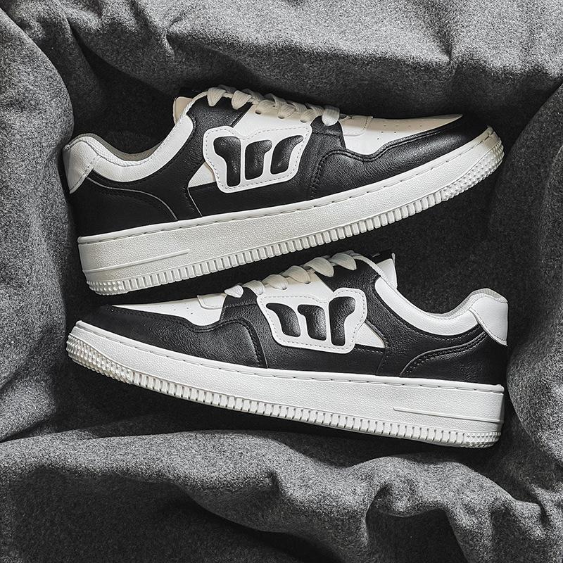 

Весенняя новая мужская обувь, студенческие кеды, мужская трендовая низкая дышащая повседневная обувь, однотонная белая обувь, мода2025 44 male