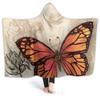 Mermaid Fish Scale Flash Flannel Thermal Hooded Blanket Home Outdoor Office Essential Blanket