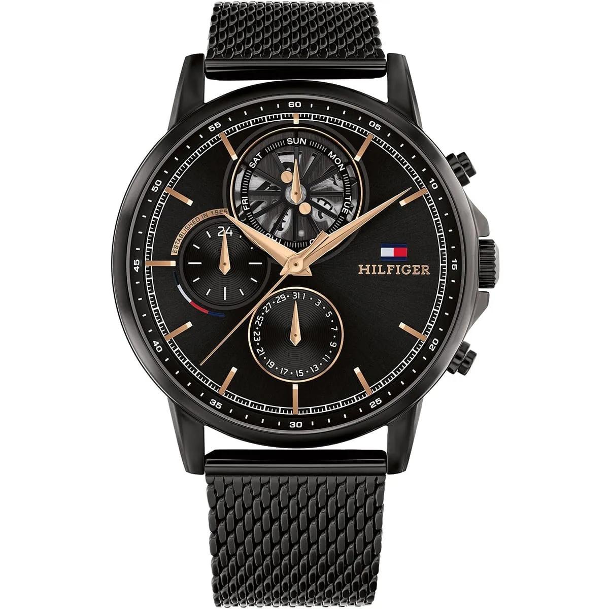 Tommy Hilfiger 1710610 Black Quartz Men s Watch чёрный