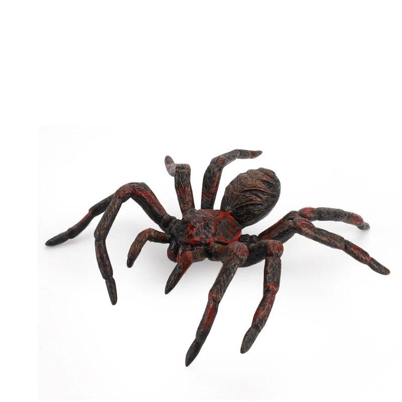 Simulation Animals Insect Solid Model Tarantula Black Spider Halloween Tricky Prank Scary Funny Action Figures Toys Holiday Gift