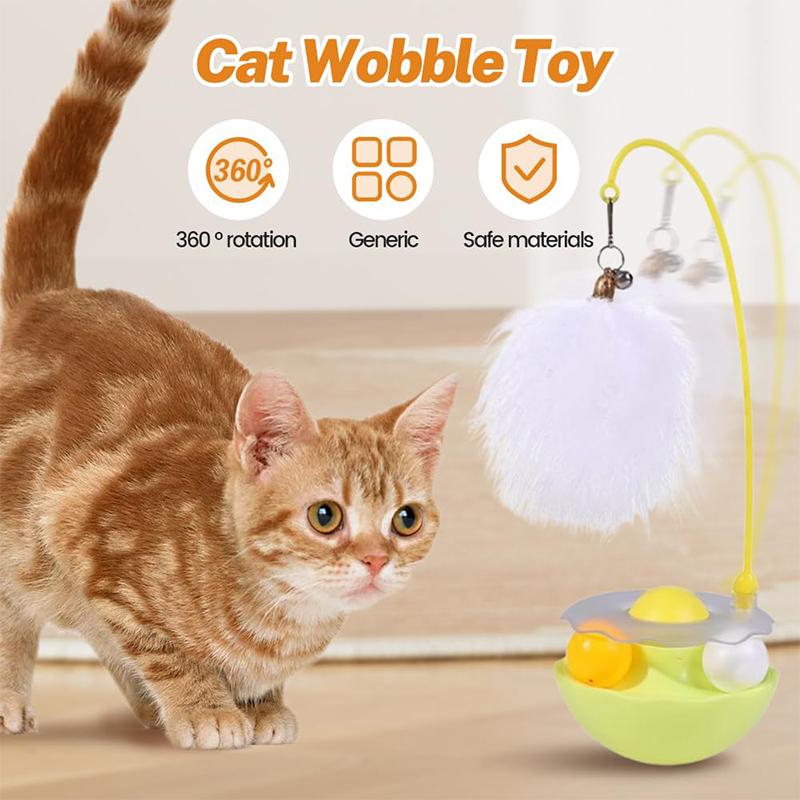 Interactive Cat Feather Toy, 2025 New Automatic Interactive Cat Toy, Suitable For Indoor Cat Exercise Feather Toy, All Varieties