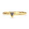 Blue Sapphire Minimalist Geometric Ring - 925  Sterling Silver Gold Vermeil