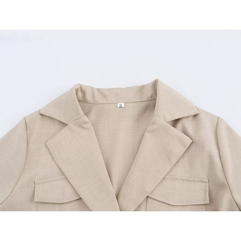 Kaslead New Arrival Women's Clothing Fashion Style Fashion Minimalist Commute Style Long Sleeves Outwear Casual Pants Two-piece Set