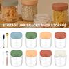 4Pcs Overnight Oats Container 500ml Milk Fruit Salad Food Storage Glass Jars Portable Cereal Breakfast Cups for Yogurt Pudding