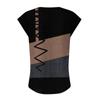 Women's Casual Top V-neck Print Loose Pullover Short Sleeve  T-shirt