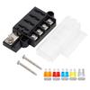 Automotive Boat Marine 4 Way Blade Fuse Box 12~32V 4 Circuit Fuse Block with Cover