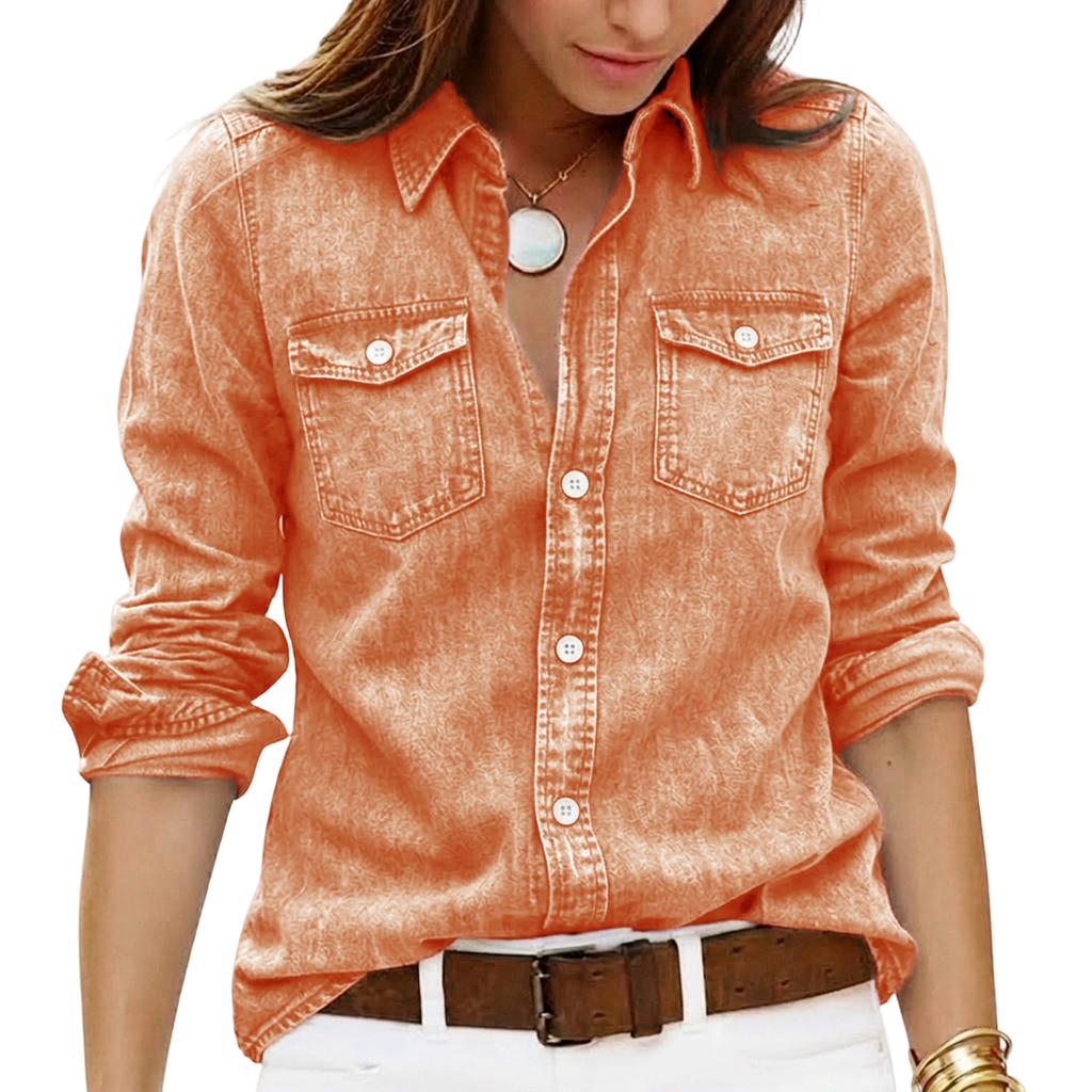 Women's Color Long Sleeve Cardigan with Pockets for Casual Everyday Wear