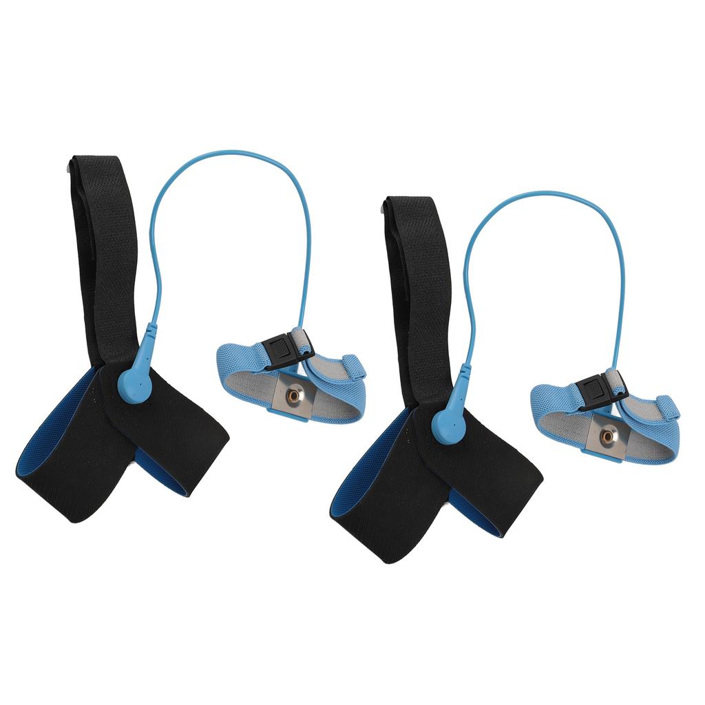 2 Pcs Anti Static Heel Grounder Straps Adjustable ESD Elastic Sole Grounder Electronic Discharge Band With Buckle Bracelet