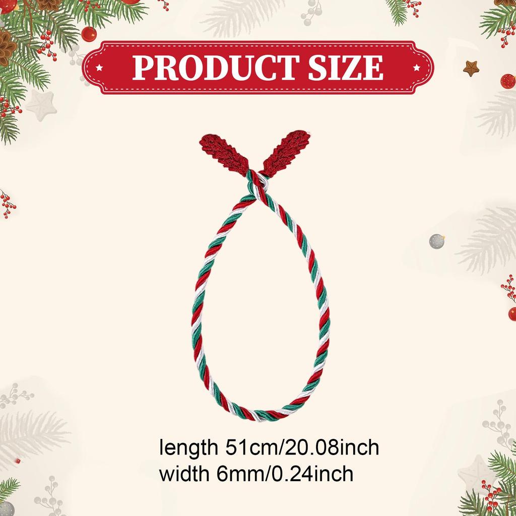 6 Pieces Christmas Garland Ties Home Decor Festive Convenience Flexible Banister Ties Christmas Garland Twist Ties for Stairway