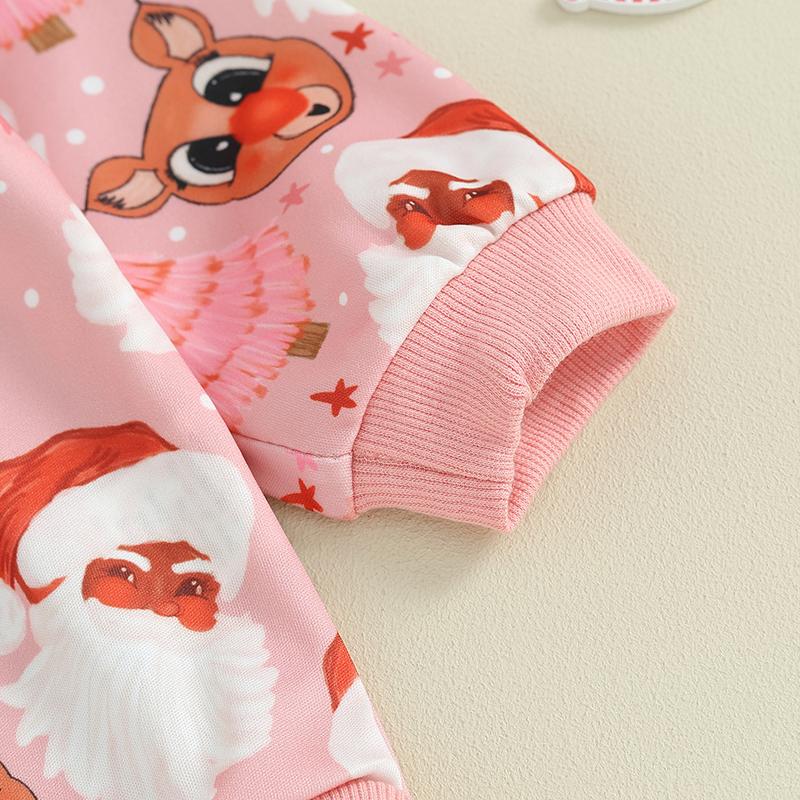 Baby Rompers Autumn Long Sleeve Newborn Boys Girls Sweatshirt Jumpsuits Winter Christmas Print Outfits Baby Wear