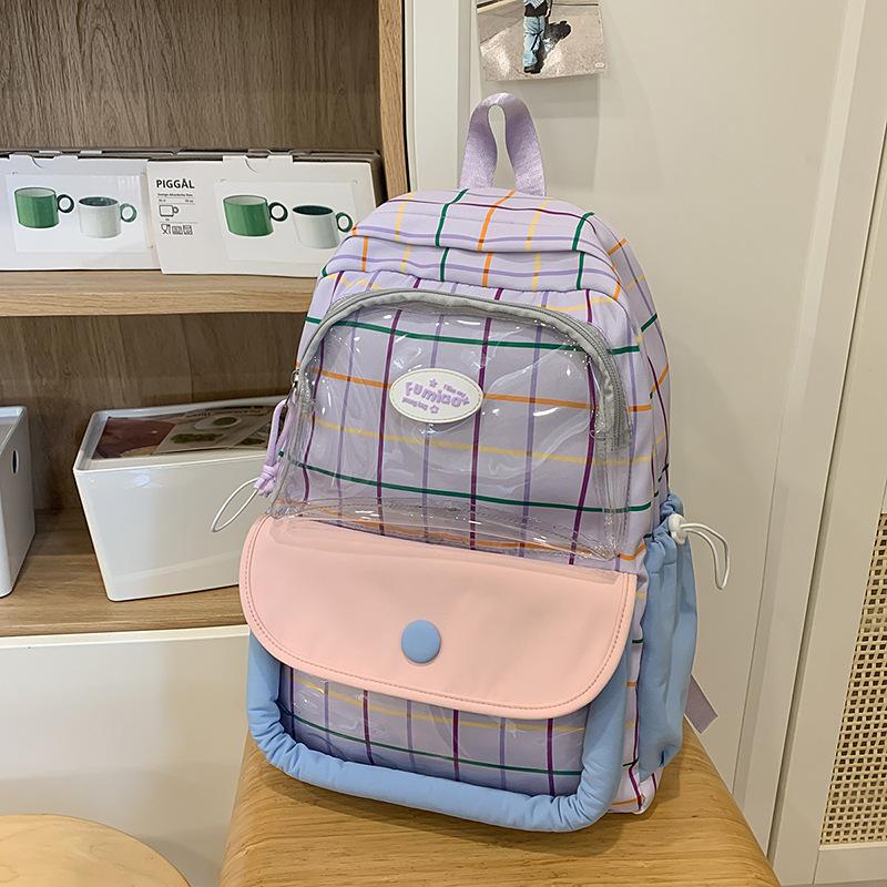 A New Large Capacity Japanese Style Printed Backpack for Girls  Junior High School and Senior High School Students  and A Backpack for Girls