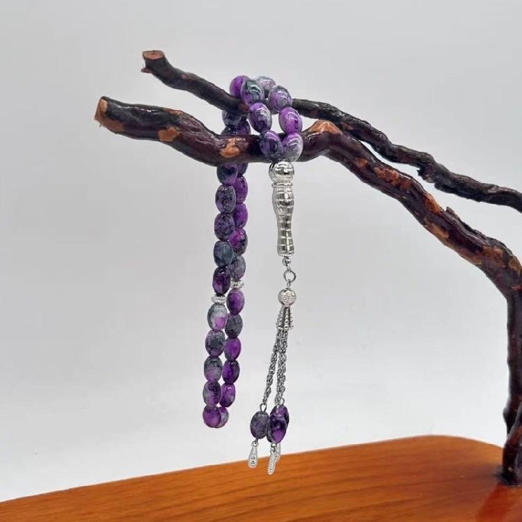 Handmade Glass Bead Rosary Bracelets Cross Pendants Bracelets Catholicism Prayer