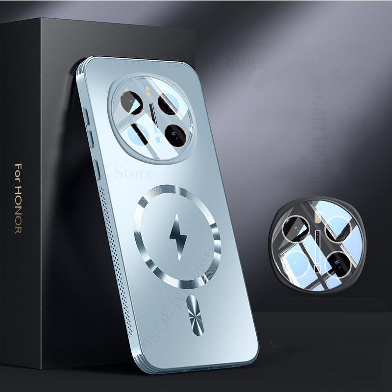 For Magsafe Magnetic Armor Shockproof Case For Honor Magic 7 6 Pro Cooling Magsafing Cover Lens Protector For Honor X60 200 Pro