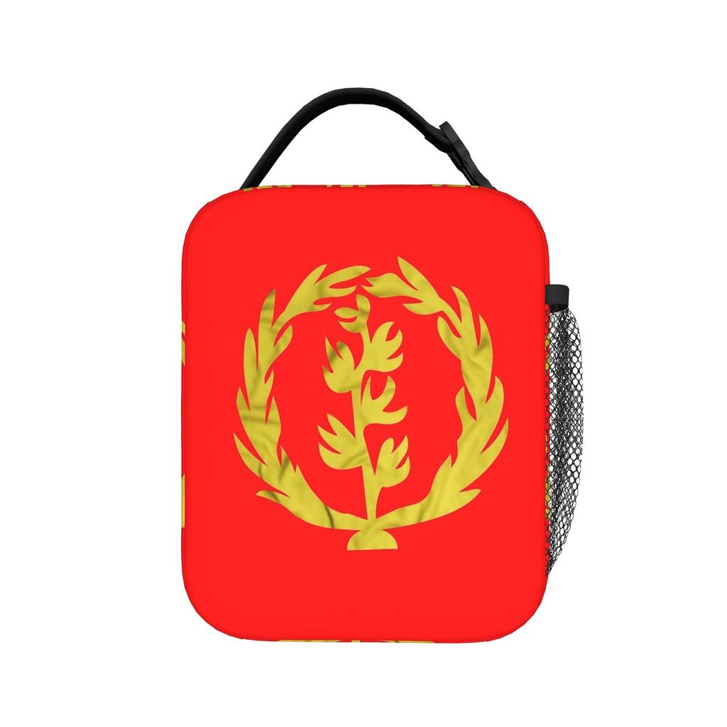 Eritrea Flag Lunch Bag Fun Lunch Box Office Portable Insulated Thermal Lunch Bags For Women Waterproof Custom Cooler Bag