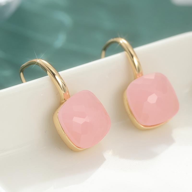 Earrings Copper European and American Fashion Sense Zircon Earrings
