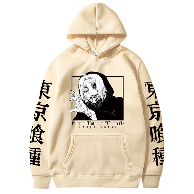 Anime Tokyo Ghoul Takizawa Seido Printed Hooded Men Women Gothic Vintage Hoodies Casual Streetwear Harajuku Unisex Sweatshirt